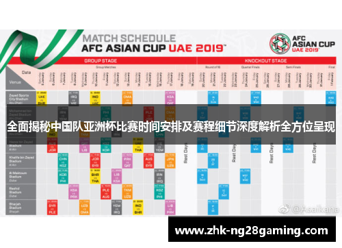 全面揭秘中国队亚洲杯比赛时间安排及赛程细节深度解析全方位呈现 全面揭秘中国队亚洲杯比赛时间安排及赛程细节深度解析全方位呈现