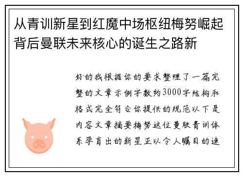 从青训新星到红魔中场枢纽梅努崛起背后曼联未来核心的诞生之路新